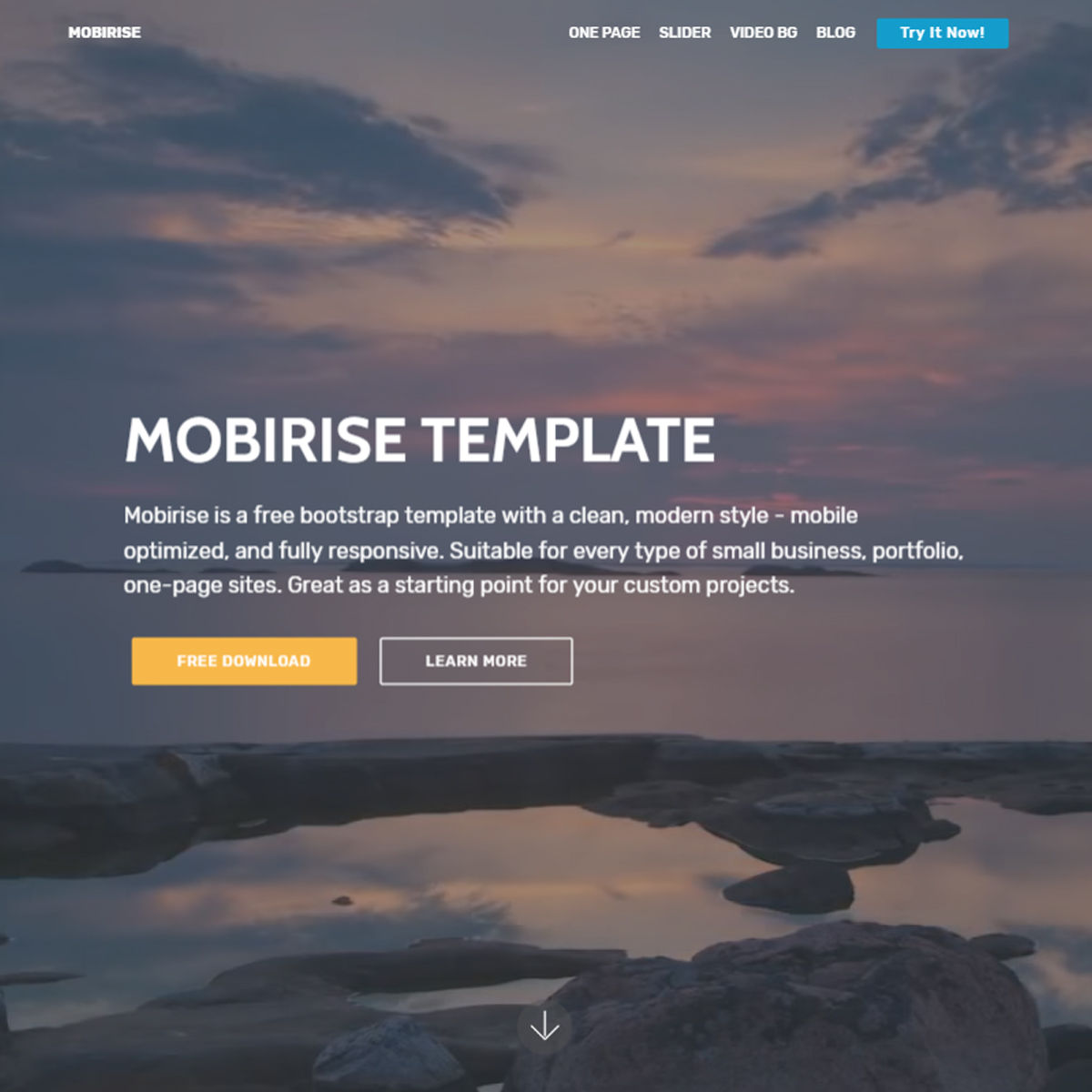 Free Download Video Background Bootstrap Template